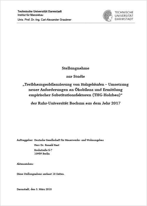 Die Vergleichsstudie der TU Darmstadt zum Vergleich RUB versus LCEE-Studie